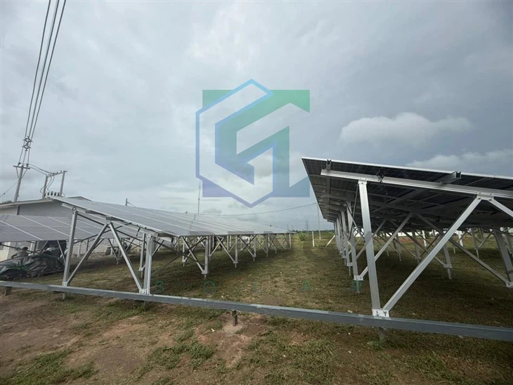 Anodized Aluminum Solar Ground Mounting | Wind Load Certified Support Structures high quality