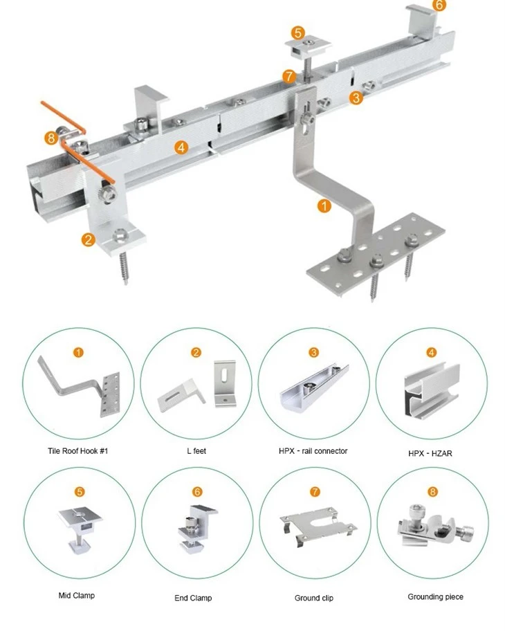 Corrosion Resistant Solar Roof Hook For Tile high quality