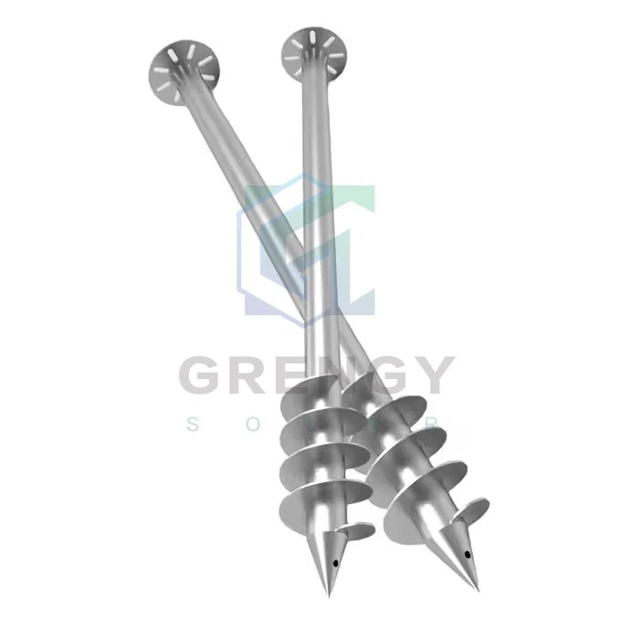 HDG Solar Energy Ground Screw System Helical Piles Anchors Pile Ground Screw