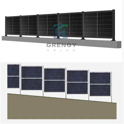 Montaggio su recinzione solare bifacciale