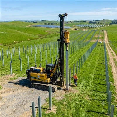 Palo battuto in acciaio HDG Q235