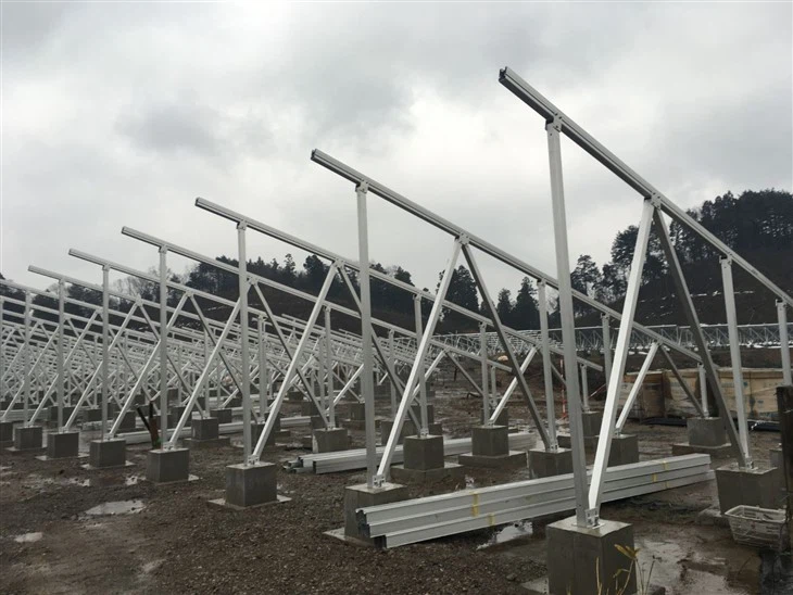 Concrete Base Solar Mounting Structure